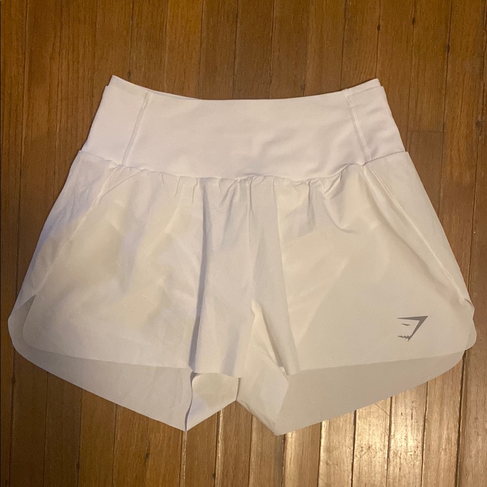 Gymshark White Athletic Shorts Lightweight Performance Woman XSmall NWOT